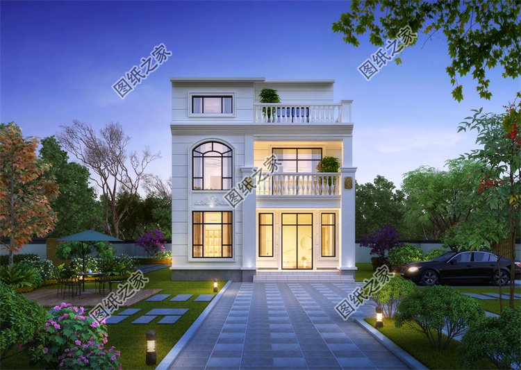 現代風三層別墅效果圖設計案例