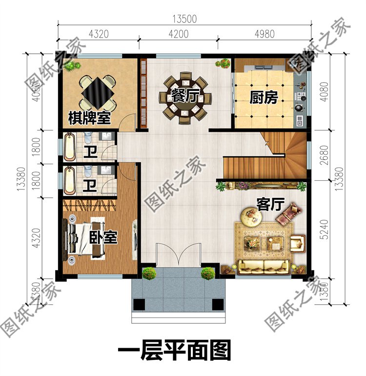 農(nóng)村三間二層別墅設(shè)計(jì)圖