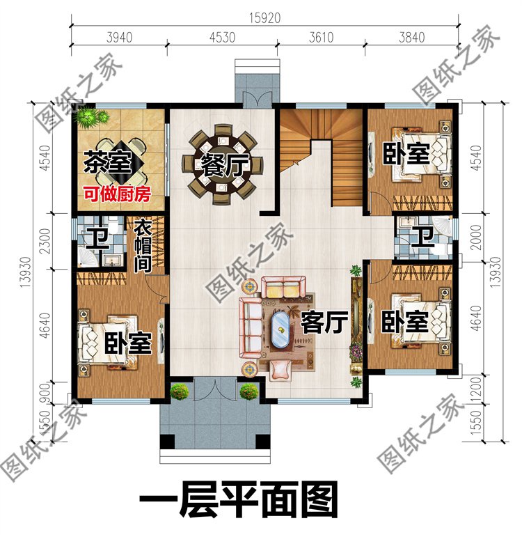 方方正正的二層農村別墅設計