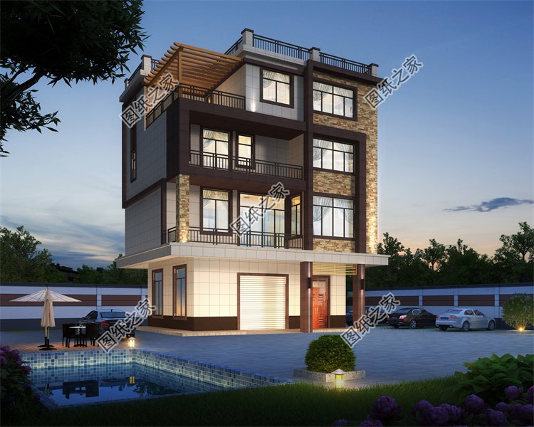 現代風四層及以上別墅效果圖設計案例