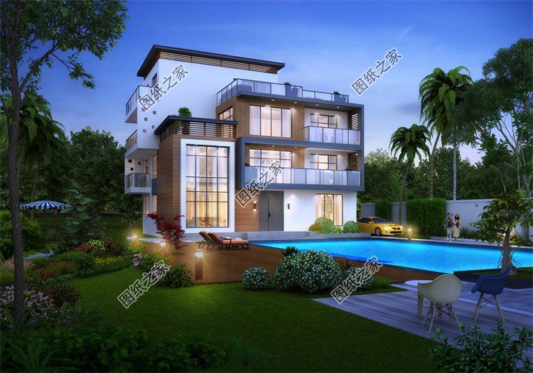 現代風四層及以上別墅效果圖設計案例