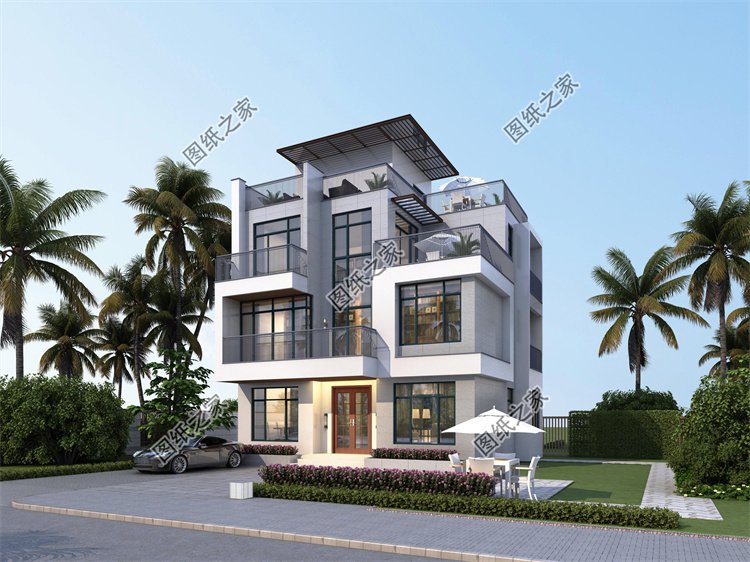 現代風四層及以上別墅效果圖設計案例