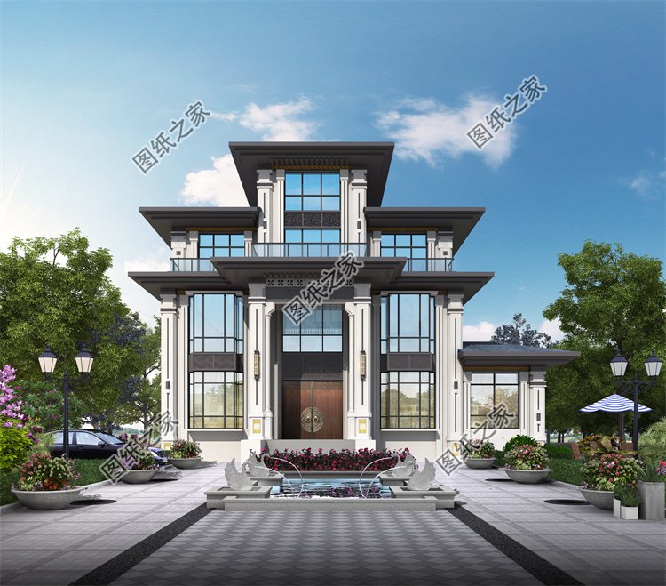 現代風四層及以上別墅效果圖設計案例