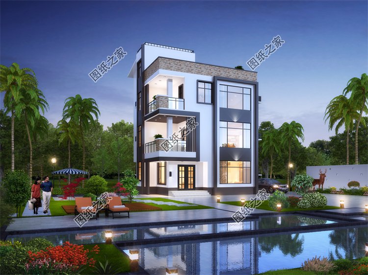 現代風四層及以上別墅效果圖設計案例