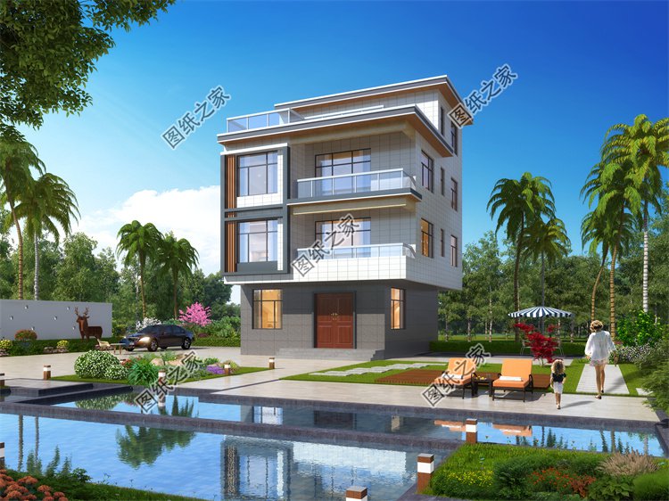 現代風四層及以上別墅效果圖設計案例