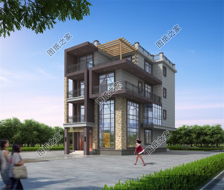 現代風四層及以上別墅效果圖設計案例