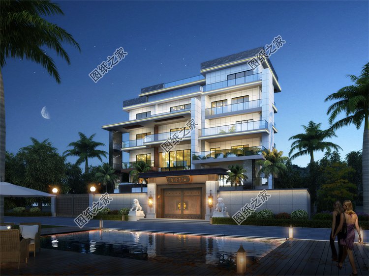 現代風四層及以上別墅效果圖設計案例