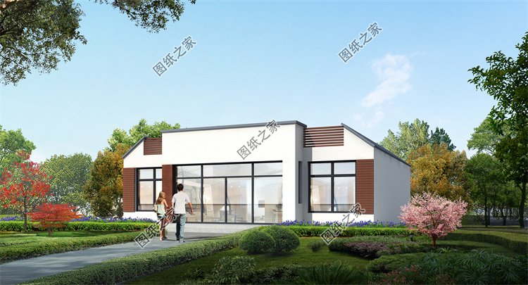 現(xiàn)代風(fēng)一層別墅效果圖設(shè)計案例