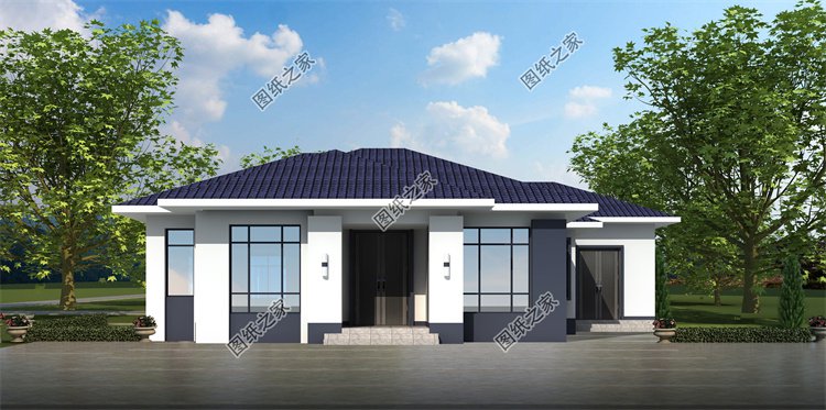 現(xiàn)代風(fēng)一層別墅效果圖設(shè)計案例