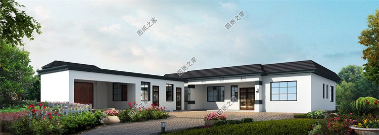 現(xiàn)代風(fēng)一層別墅效果圖設(shè)計案例