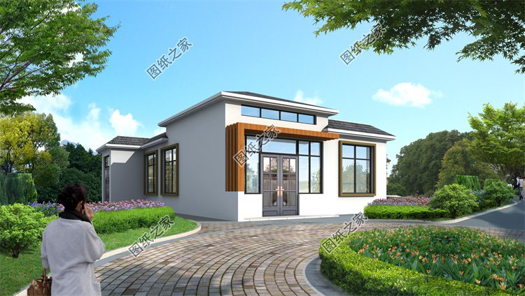 現(xiàn)代風(fēng)一層別墅效果圖設(shè)計案例