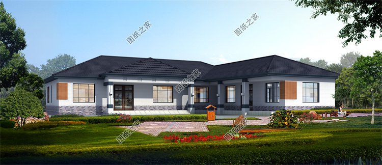 現(xiàn)代風(fēng)一層別墅效果圖設(shè)計案例