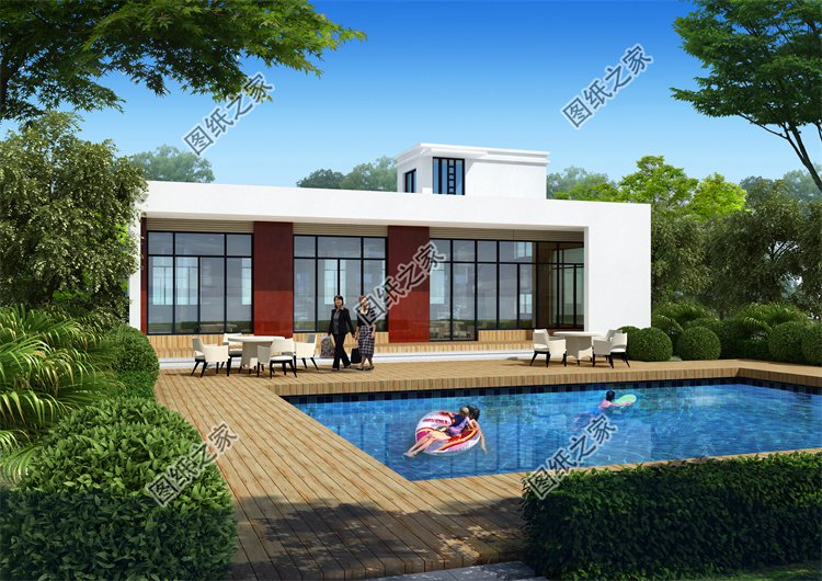 現(xiàn)代風(fēng)一層別墅效果圖設(shè)計案例