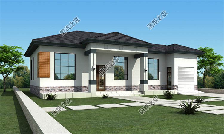 現(xiàn)代風(fēng)一層別墅效果圖設(shè)計案例