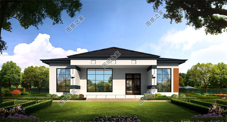 現(xiàn)代風(fēng)一層別墅效果圖設(shè)計案例