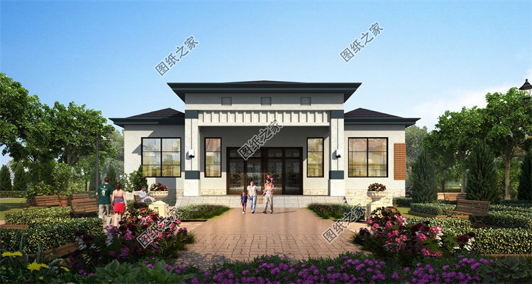 現(xiàn)代風(fēng)一層別墅效果圖設(shè)計案例