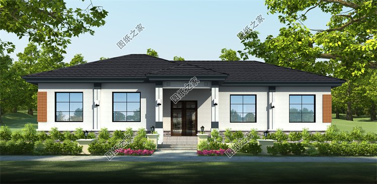 現(xiàn)代風(fēng)一層別墅效果圖設(shè)計案例