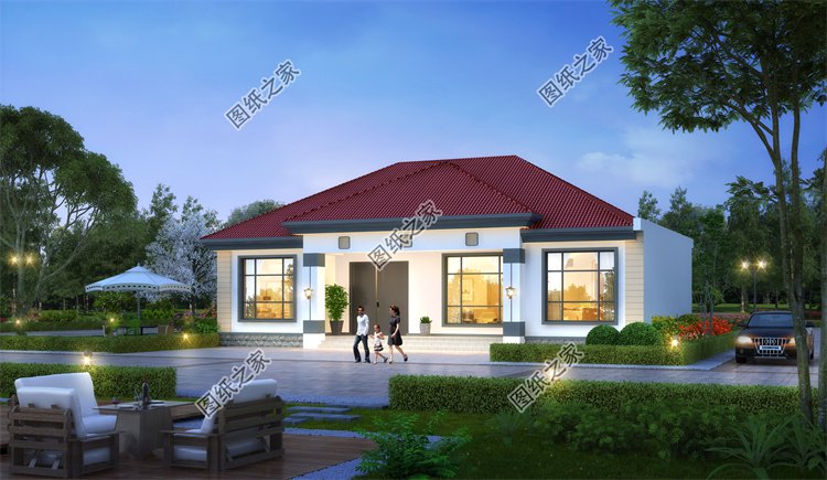 現(xiàn)代風(fēng)一層別墅效果圖設(shè)計案例