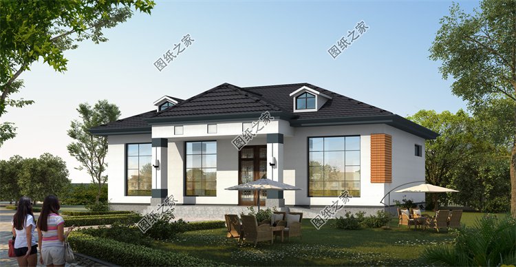 現(xiàn)代風(fēng)一層別墅效果圖設(shè)計案例