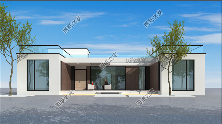 現(xiàn)代風(fēng)一層別墅效果圖設(shè)計案例