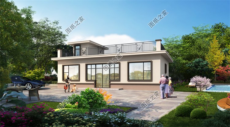 現(xiàn)代風(fēng)一層別墅效果圖設(shè)計案例