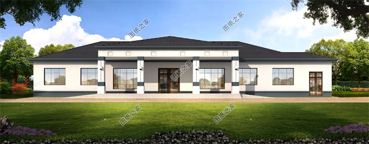 現(xiàn)代風(fēng)一層別墅效果圖設(shè)計案例