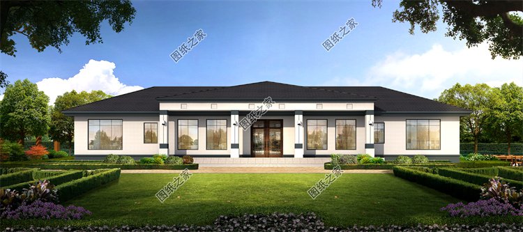 現(xiàn)代風(fēng)一層別墅效果圖設(shè)計案例