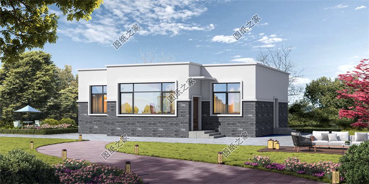 現(xiàn)代風(fēng)一層別墅效果圖設(shè)計案例