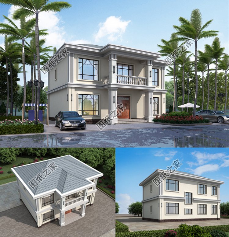 簡單舒適二層別墅設計圖效果圖