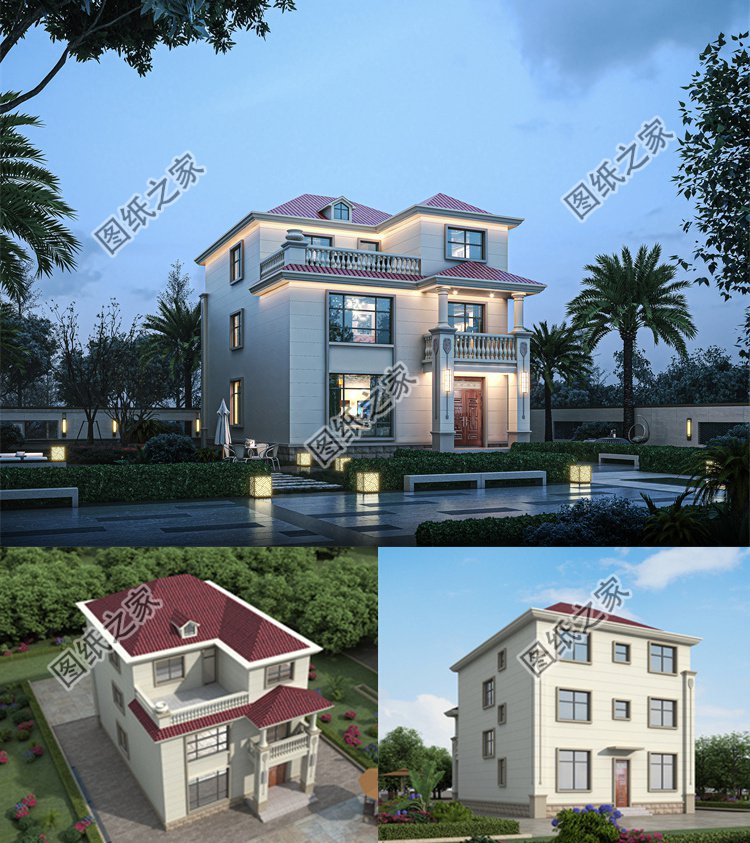 農村三層經濟別墅效果圖