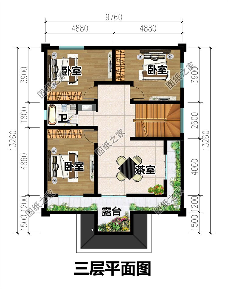 歐式三層農村建房案例三層