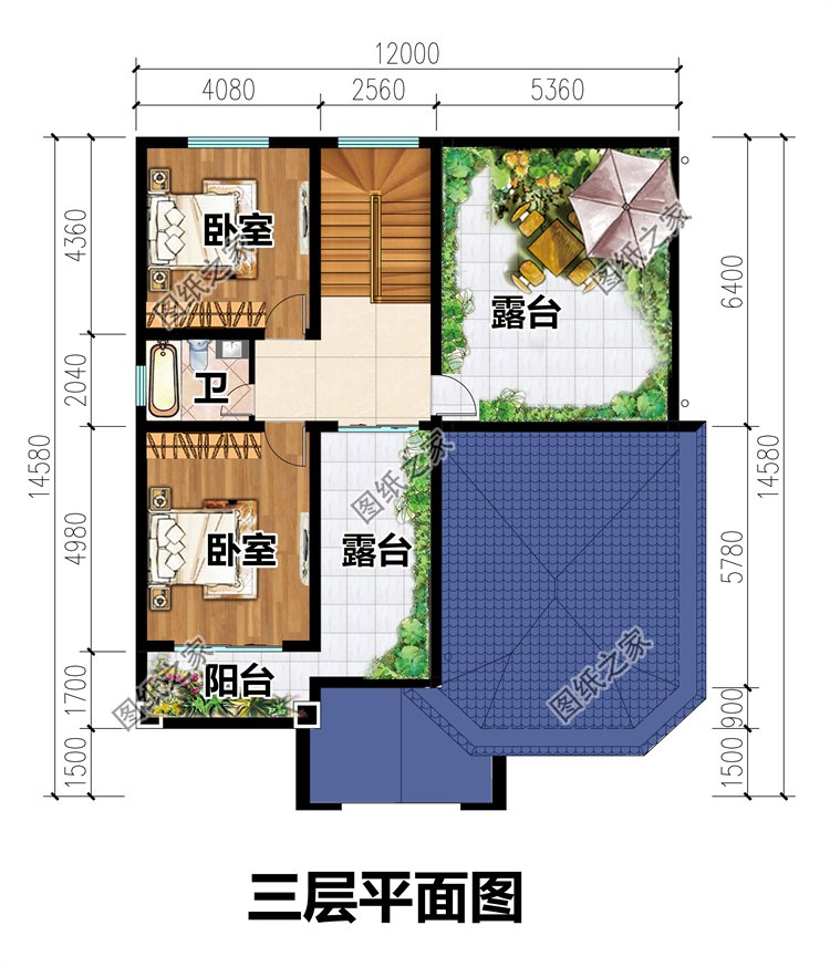 農(nóng)村三層別墅三層