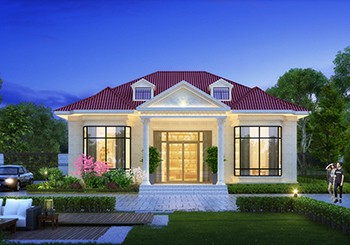 12米面寬一層農村別墅設計圖,實用又舒適