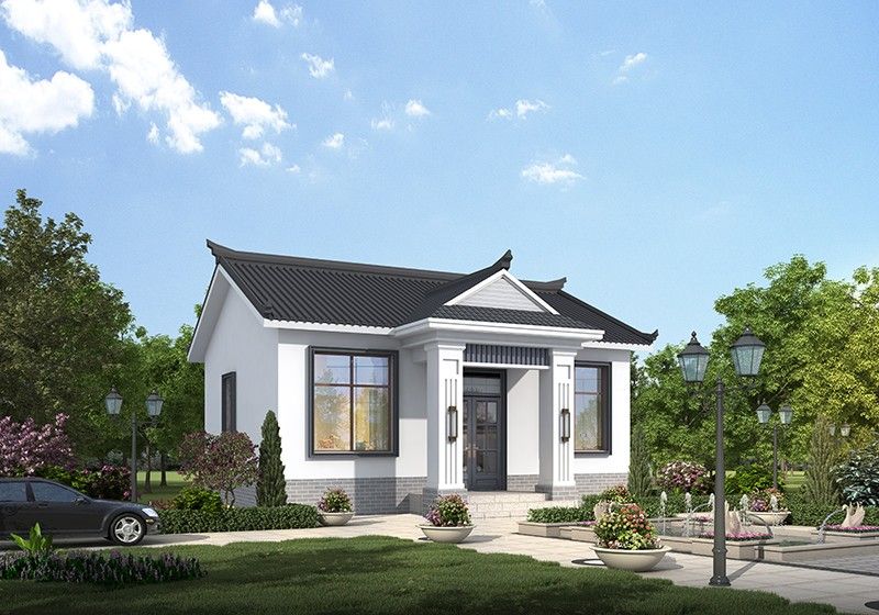 一層自建別墅設計圖，占地70平不大功能很齊全，非常適合農村養老