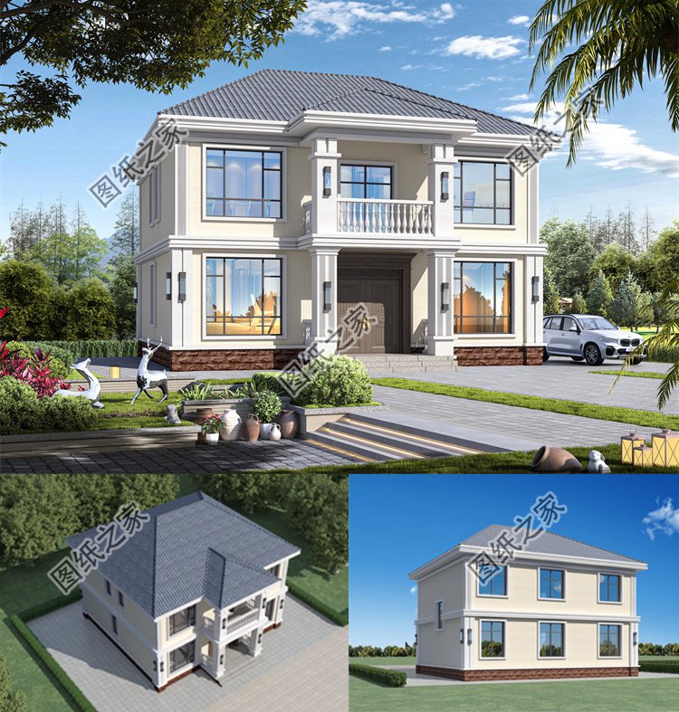 二層農村別墅設計圖效果圖