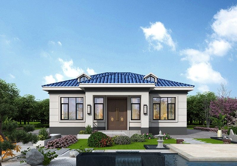 經濟實惠一層戶型圖，農村養老房舒適至上，簡約而不失溫馨