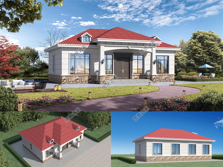 自建一層農(nóng)村別墅圖效果圖