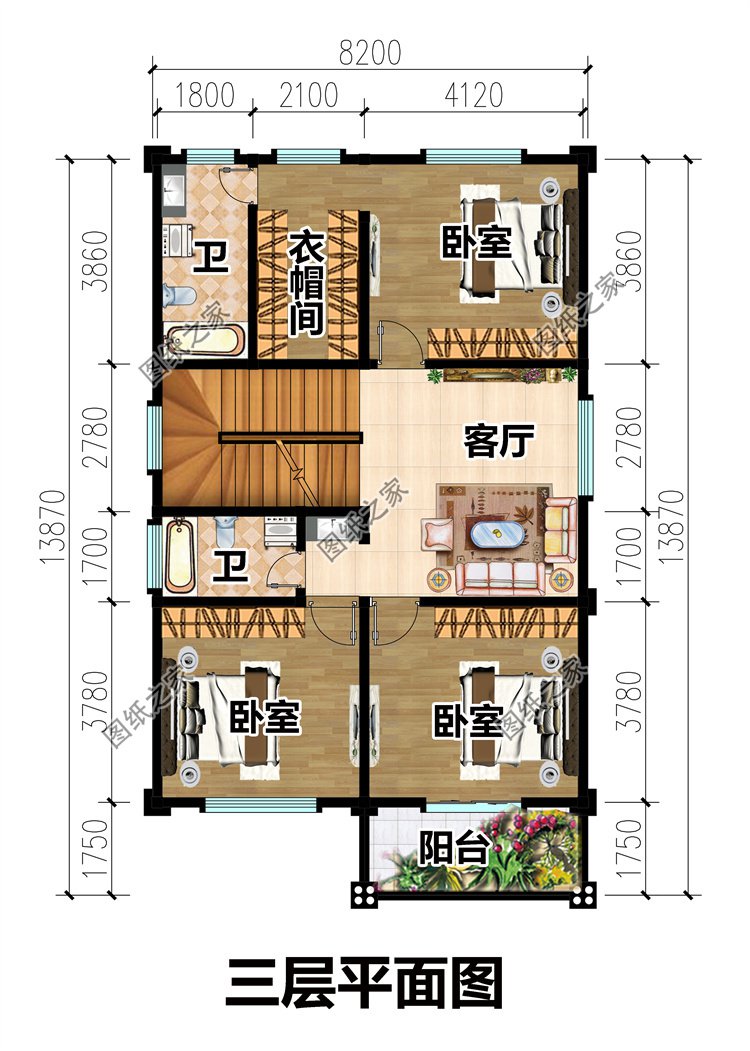 兩開(kāi)間四層歐式風(fēng)別墅4