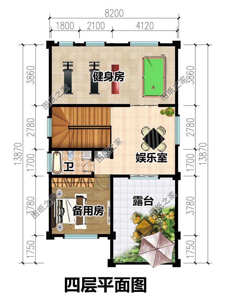 兩開(kāi)間四層歐式風(fēng)別墅5