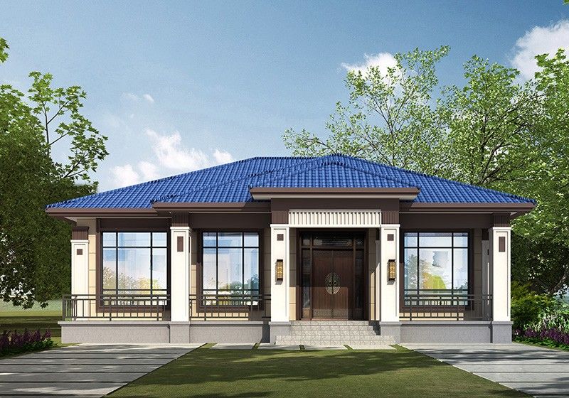 面寬15米一層四間現(xiàn)代風(fēng)別墅,外觀(guān)漂亮布局實(shí)用,養(yǎng)老度假超巴適