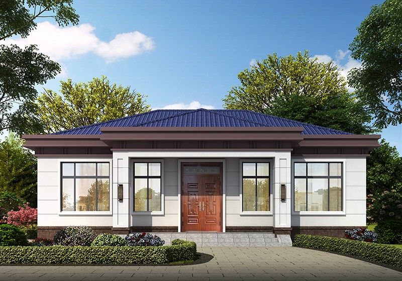 14x11米一層平房戶型設(shè)計圖，帶前后門設(shè)計，好看不貴還實(shí)用！