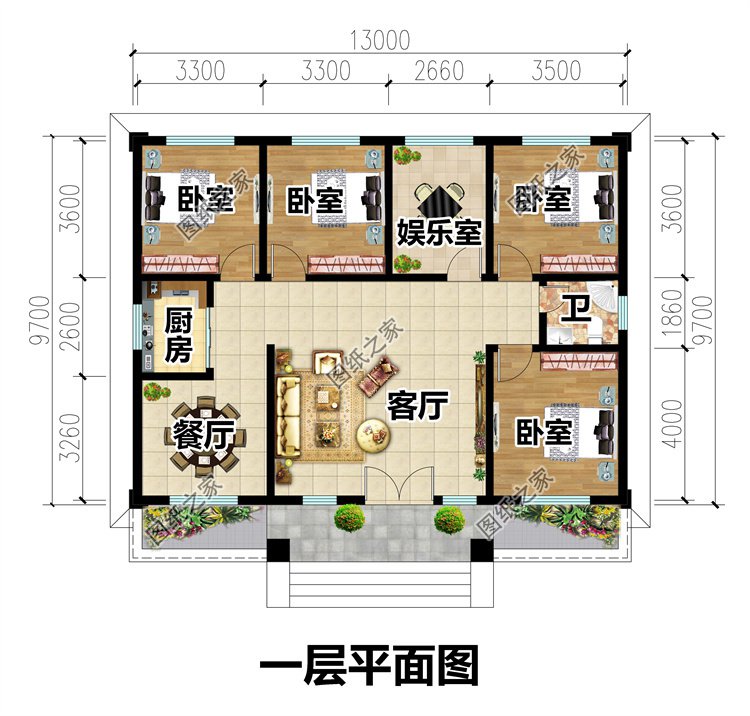 簡(jiǎn)簡(jiǎn)單單一層農(nóng)村自建別墅2