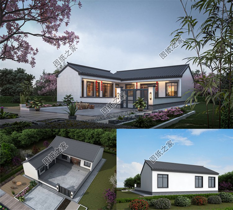 一層中式七字型房屋1