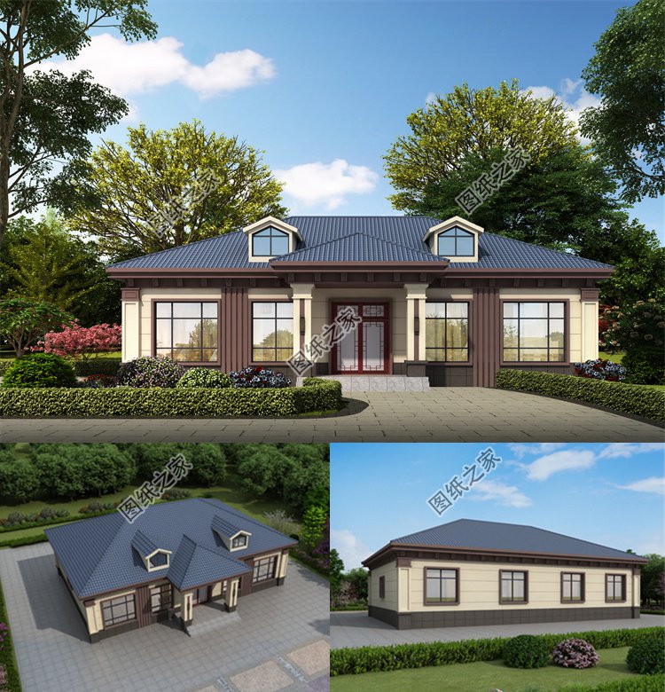 農村實用自建房一層別墅1