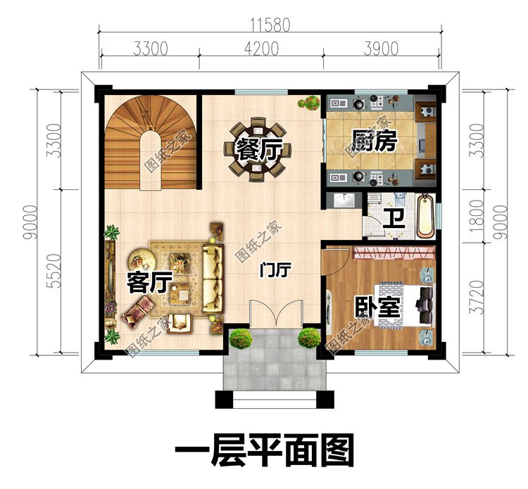 農村自建二層別墅設計圖2