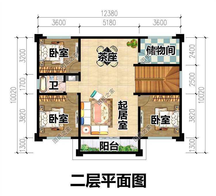 三間二層最好看別墅設(shè)計(jì)圖3