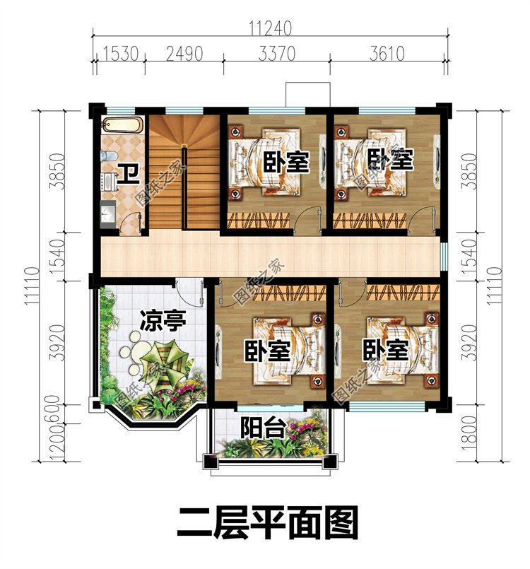 農村小別墅設計圖二層3