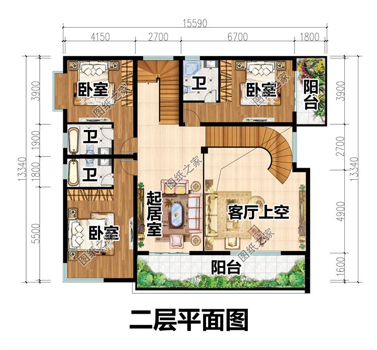 現代風三層別墅設計圖3