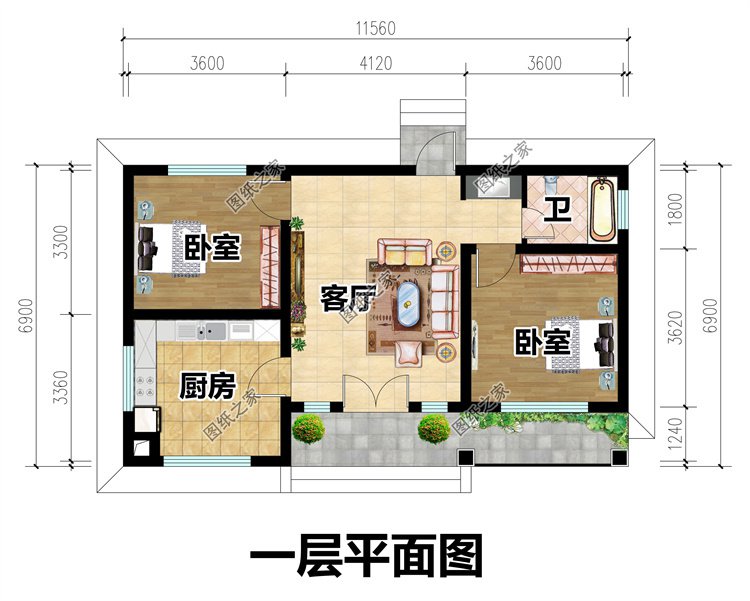 一層小別墅設計圖2