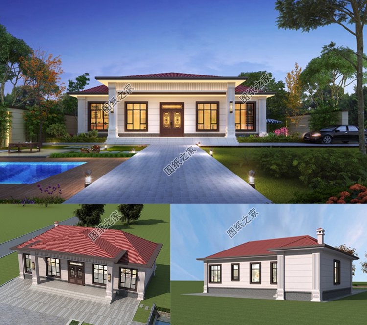 一層四開間自建房設計1